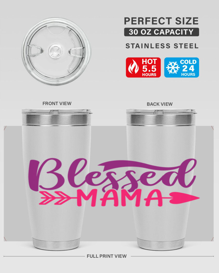 Blessed Mama Style 278# baby tumbler in stainless steel with a stylish design, perfect for hot and cold beverages.