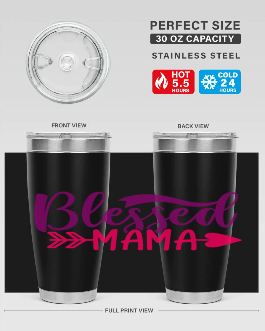 Blessed Mama Style 278# baby tumbler in stainless steel with a stylish design, perfect for hot and cold beverages.