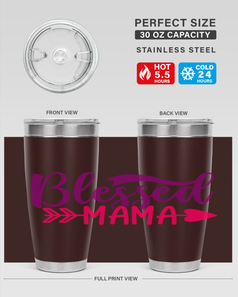 Blessed Mama Style 278# baby tumbler in stainless steel with a stylish design, perfect for hot and cold beverages.