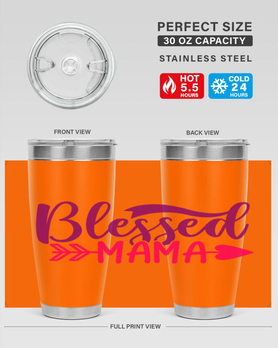 Blessed Mama Style 278# baby tumbler in stainless steel with a stylish design, perfect for hot and cold beverages.