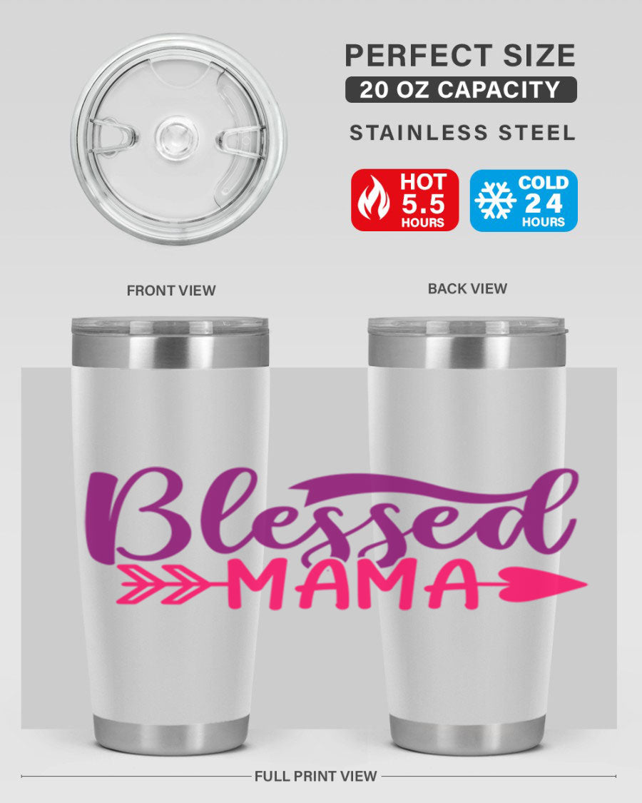 Blessed Mama Style 278# baby tumbler in stainless steel with a stylish design, perfect for hot and cold beverages.