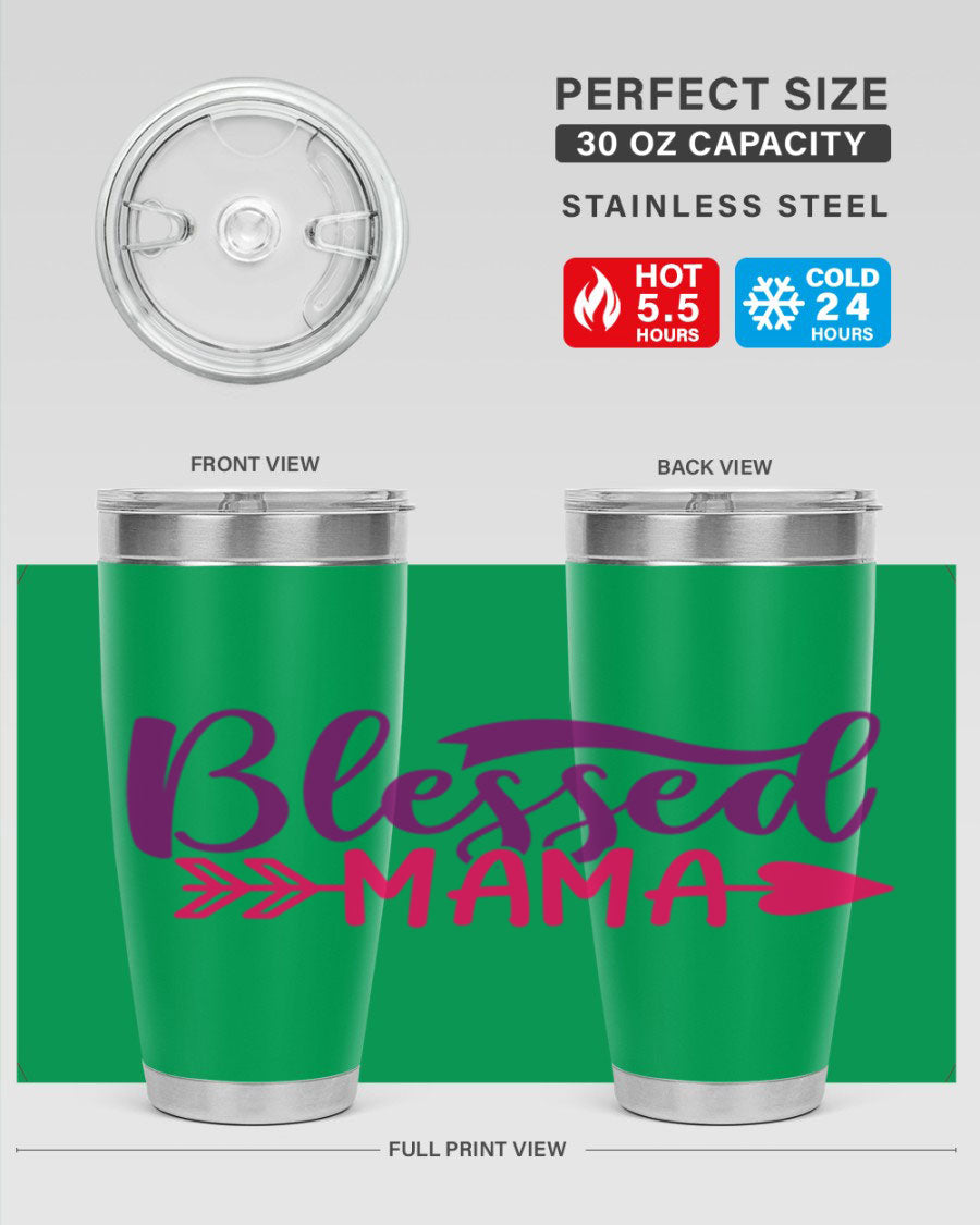 Blessed Mama Style 278# baby tumbler in stainless steel with a stylish design, perfect for hot and cold beverages.