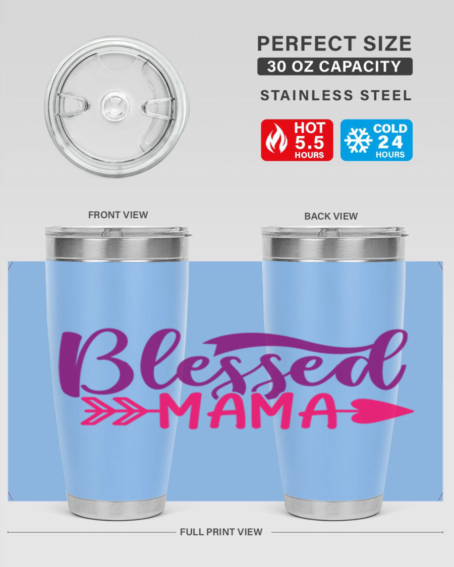 Blessed Mama Style 278# baby tumbler in stainless steel with a stylish design, perfect for hot and cold beverages.