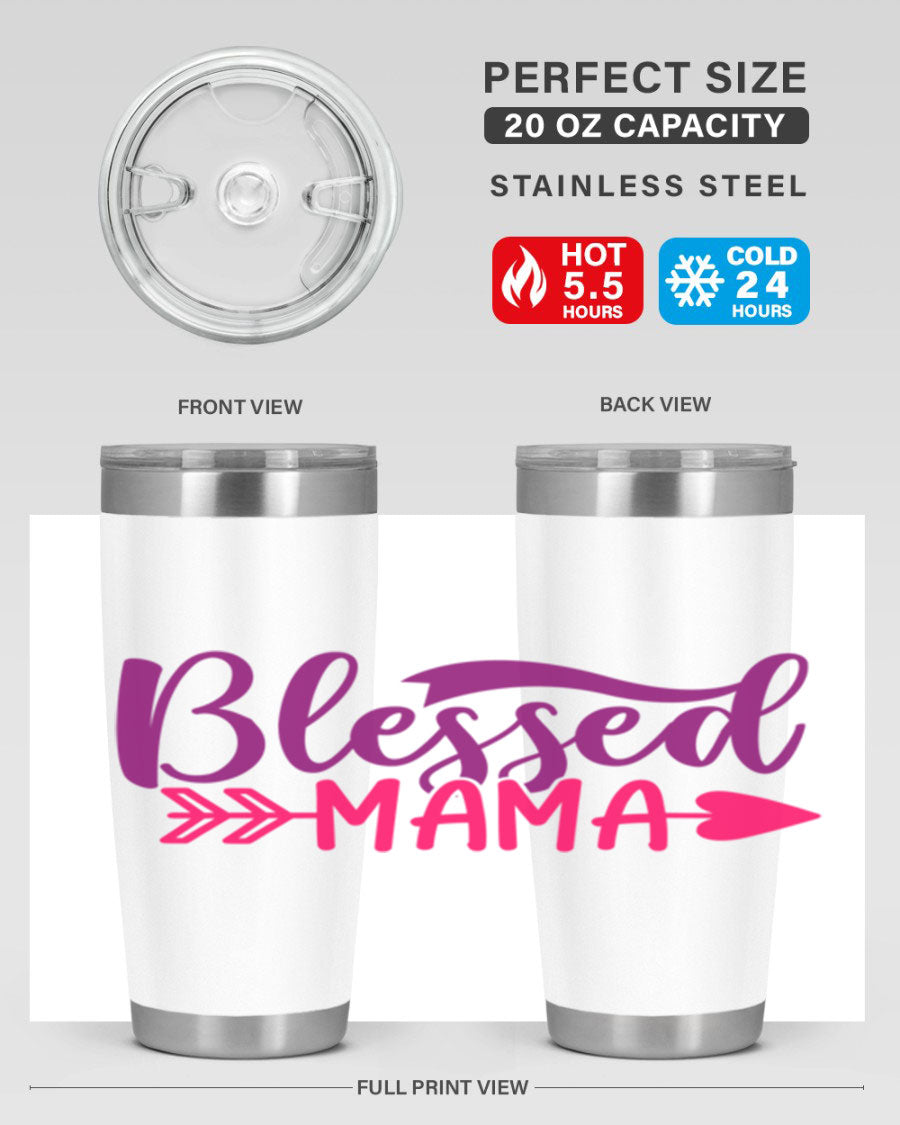 Blessed Mama Style 278# baby tumbler in stainless steel with a stylish design, perfect for hot and cold beverages.