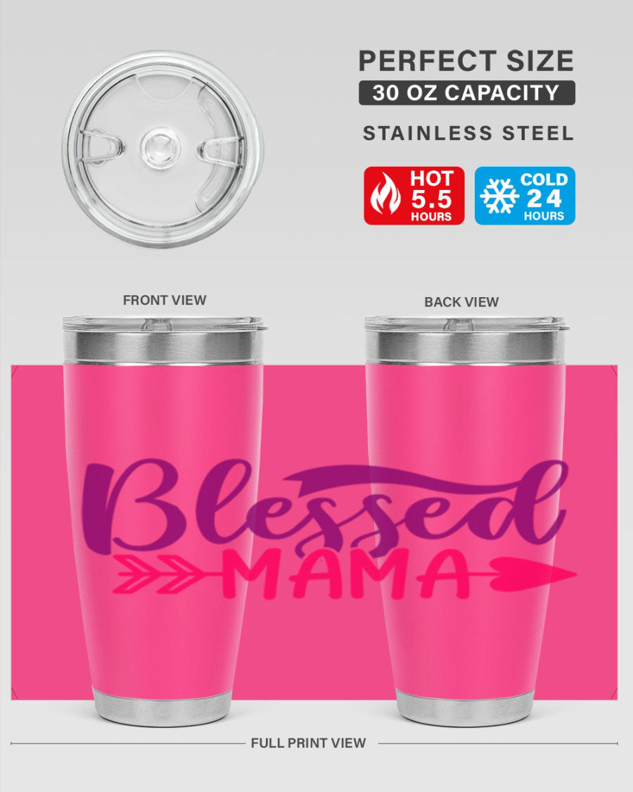 Blessed Mama Style 278# baby tumbler in stainless steel with a stylish design, perfect for hot and cold beverages.