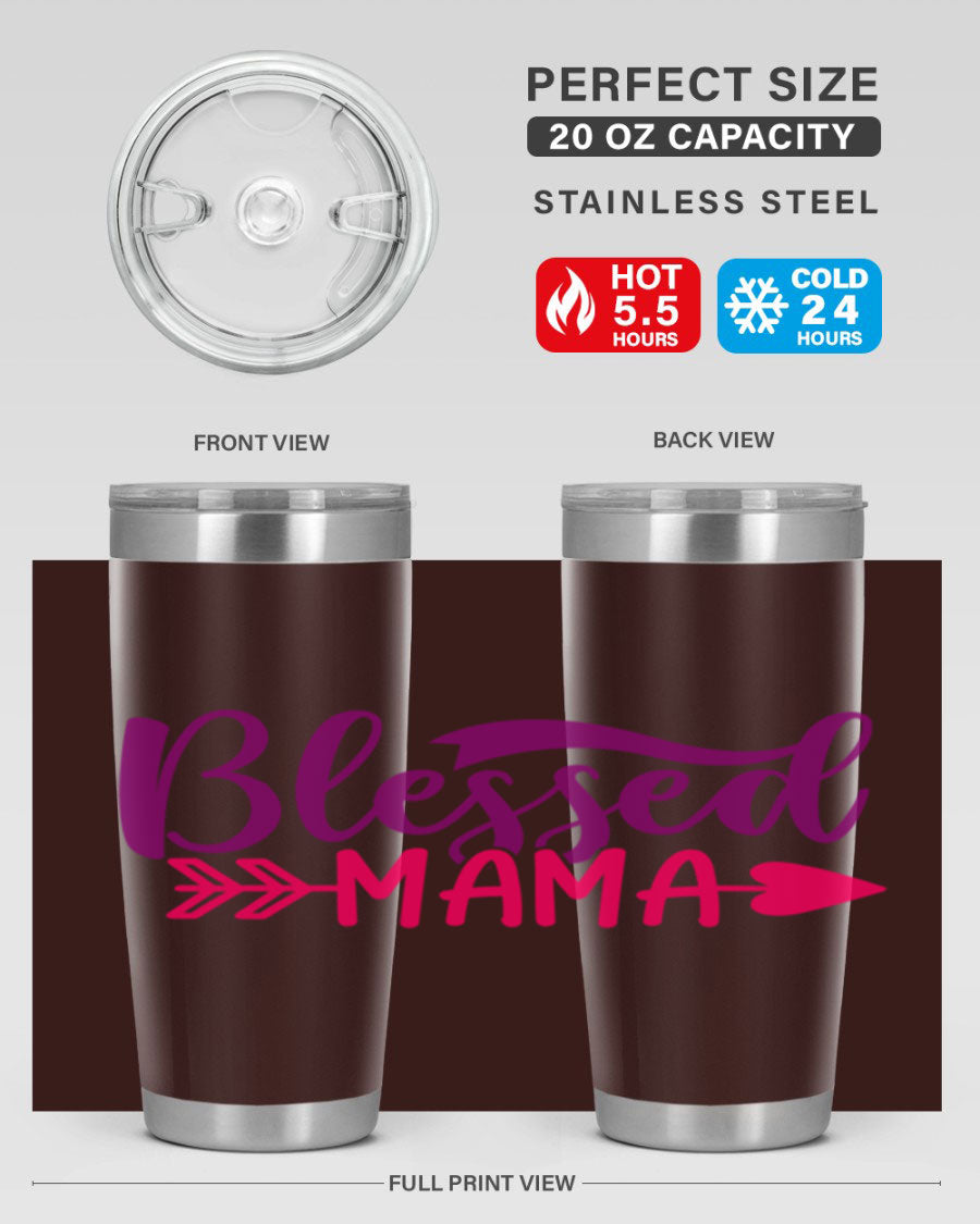 Blessed Mama Style 278# baby tumbler in stainless steel with a stylish design, perfect for hot and cold beverages.