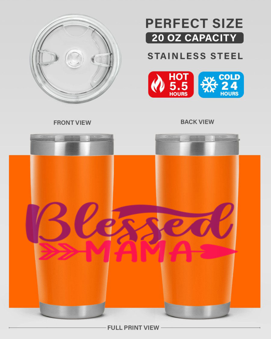 Blessed Mama Style 278# baby tumbler in stainless steel with a stylish design, perfect for hot and cold beverages.