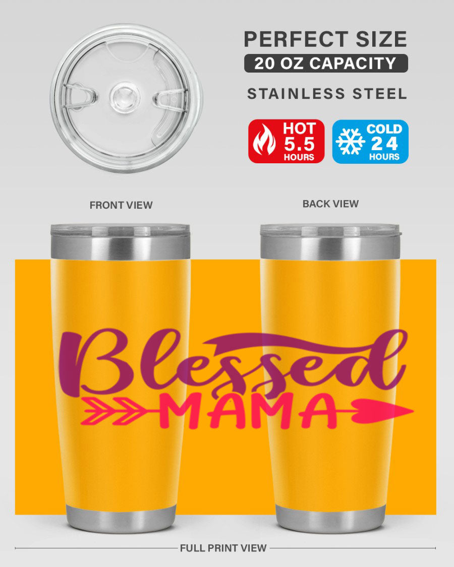 Blessed Mama Style 278# baby tumbler in stainless steel with a stylish design, perfect for hot and cold beverages.