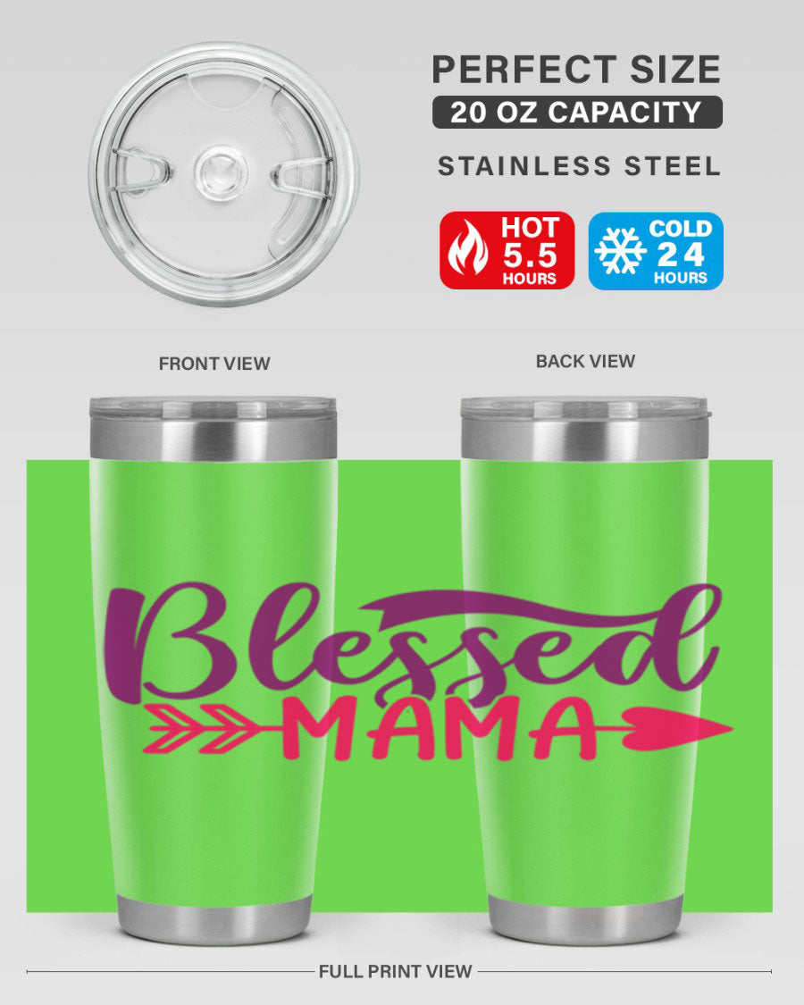 Blessed Mama Style 278# baby tumbler in stainless steel with a stylish design, perfect for hot and cold beverages.