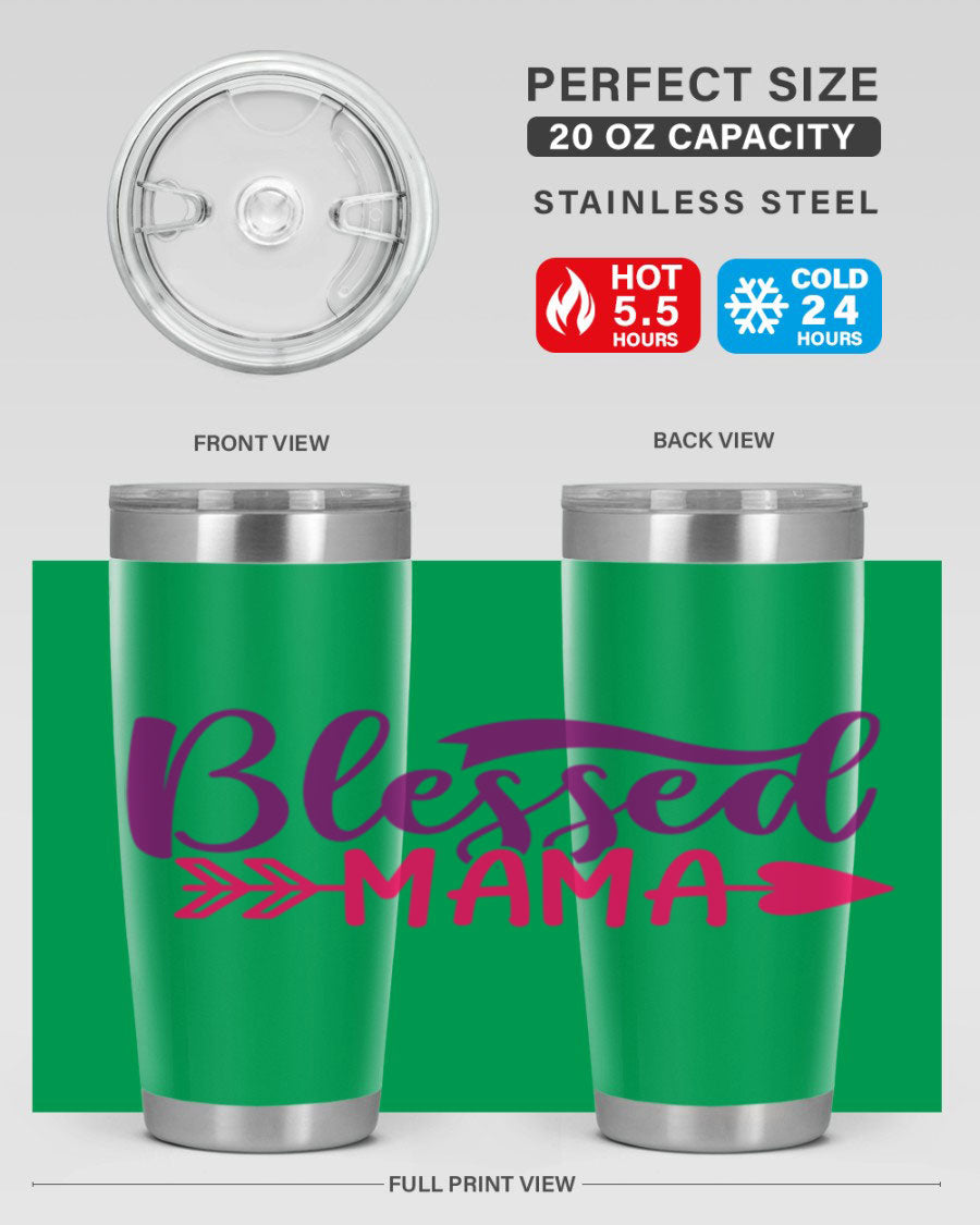 Blessed Mama Style 278# baby tumbler in stainless steel with a stylish design, perfect for hot and cold beverages.