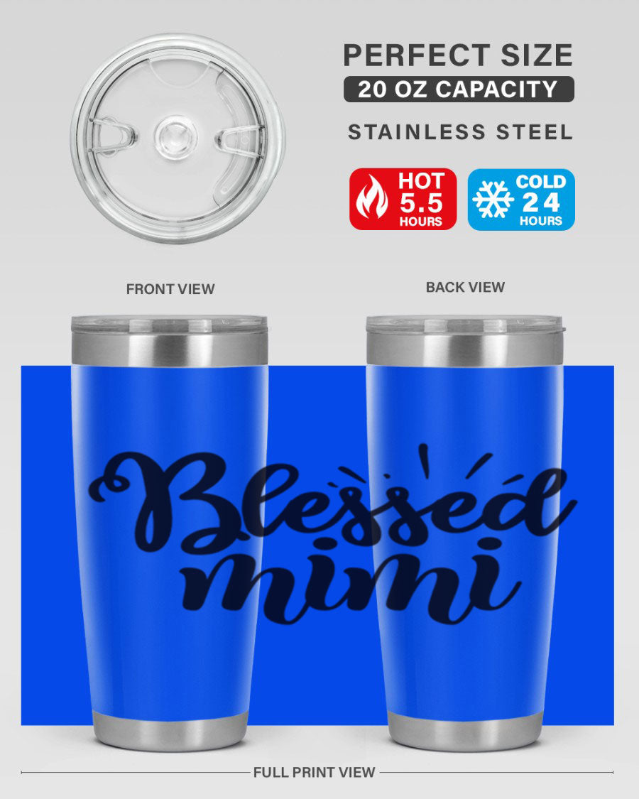 Blessed Mimi Style 31# Tumbler in stainless steel with a stylish design, perfect for hot and cold beverages.