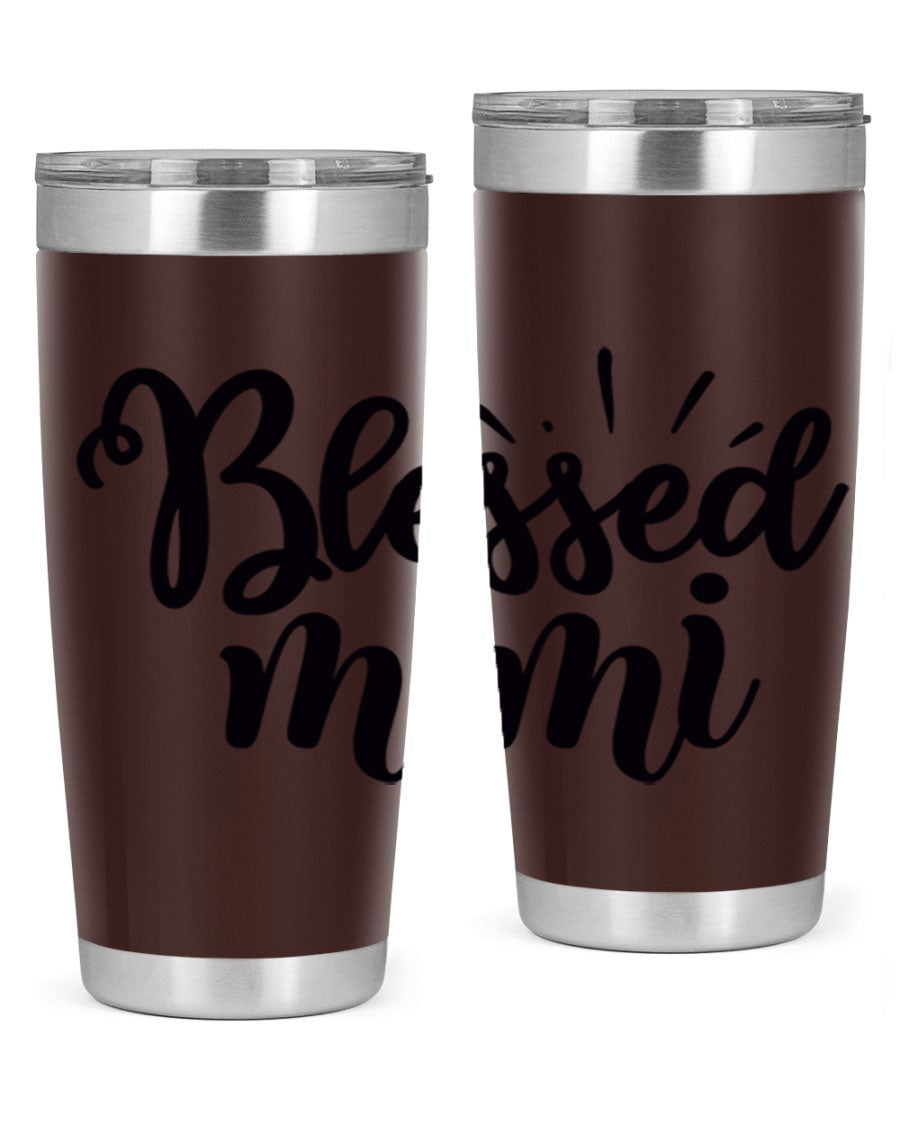 Blessed Mimi Style 31# Tumbler in stainless steel with a stylish design, perfect for hot and cold beverages.