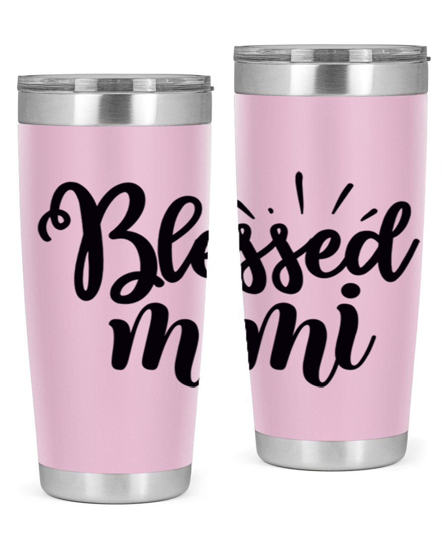 Blessed Mimi Style 31# Tumbler in stainless steel with a stylish design, perfect for hot and cold beverages.