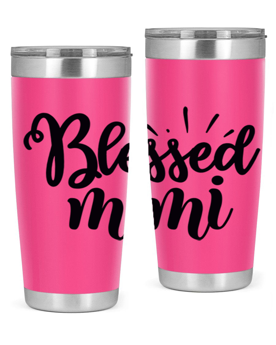 Blessed Mimi Style 31# Tumbler in stainless steel with a stylish design, perfect for hot and cold beverages.