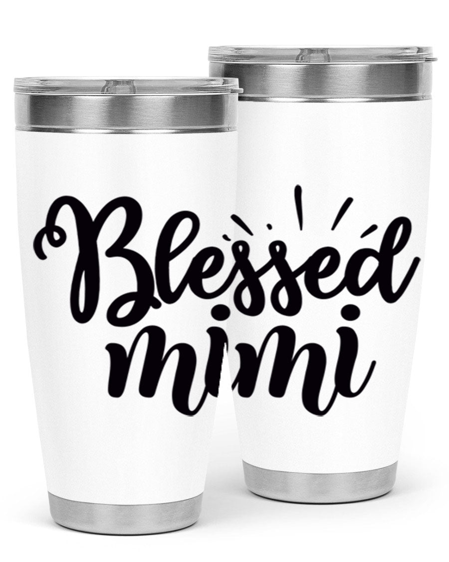 Blessed Mimi Style 31# Tumbler in stainless steel with a stylish design, perfect for hot and cold beverages.