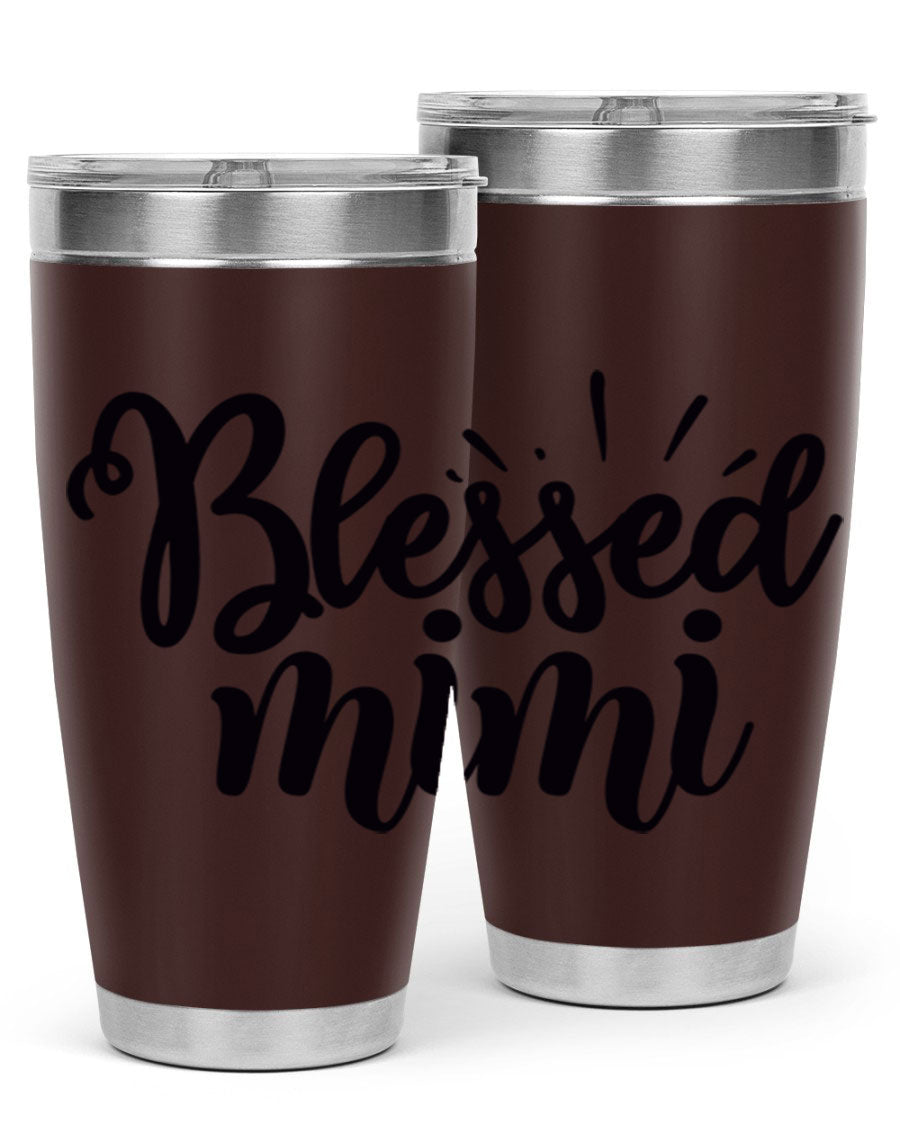 Blessed Mimi Style 31# Tumbler in stainless steel with a stylish design, perfect for hot and cold beverages.