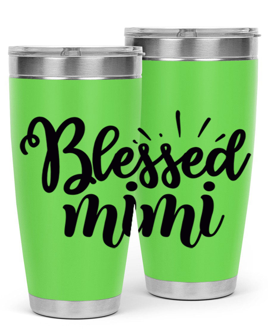 Blessed Mimi Style 31# Tumbler in stainless steel with a stylish design, perfect for hot and cold beverages.