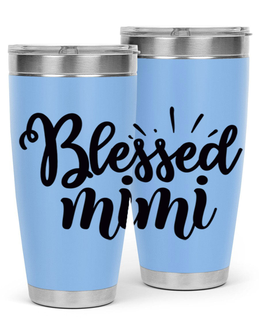 Blessed Mimi Style 31# Tumbler in stainless steel with a stylish design, perfect for hot and cold beverages.