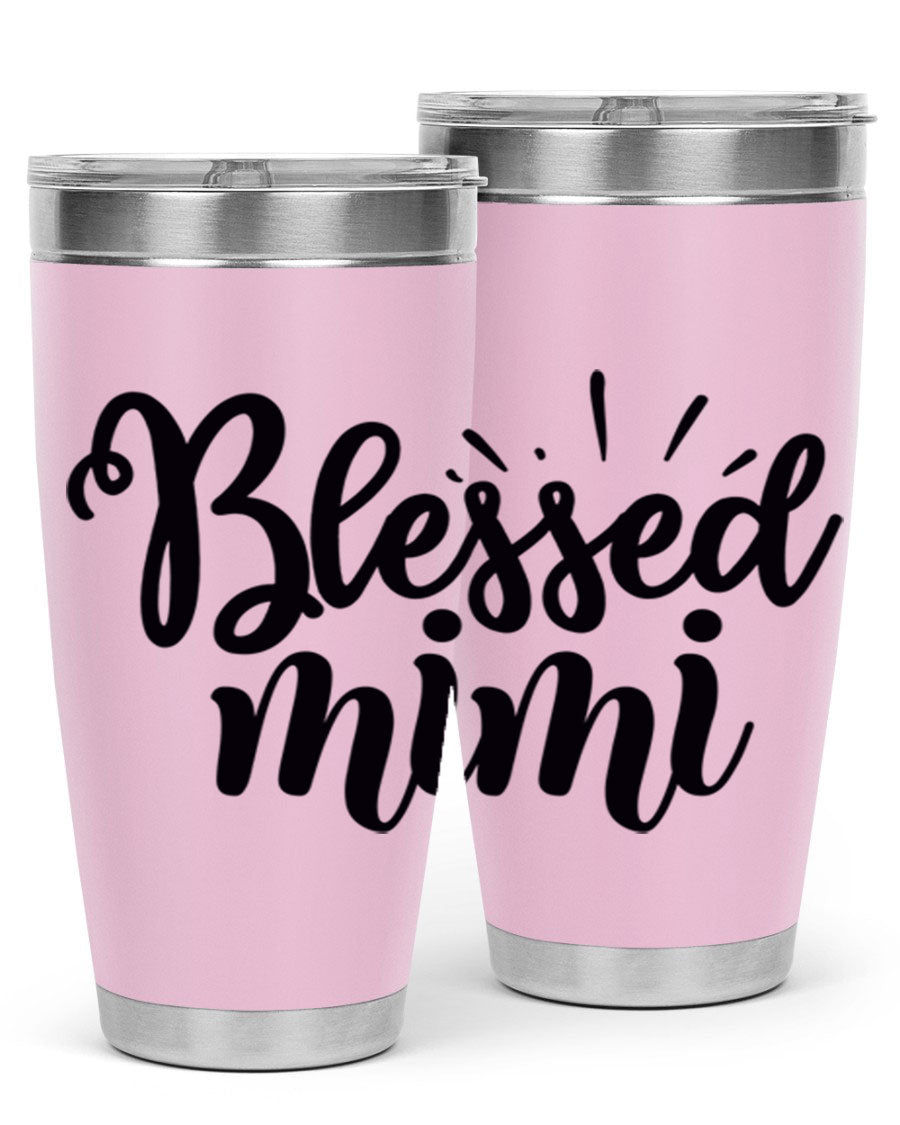 Blessed Mimi Style 31# Tumbler in stainless steel with a stylish design, perfect for hot and cold beverages.