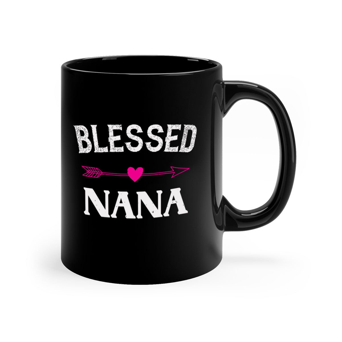 A stylish two-tone Blessed Nana 34# Mug with a colored handle and glossy finish, perfect for grandmas who love coffee or tea.