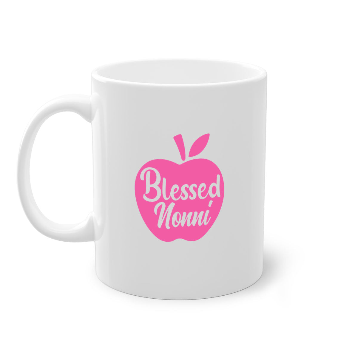 Blessed Nonni 58# Mug featuring a two-tone design with a colored handle and glossy finish, available in multiple colors.