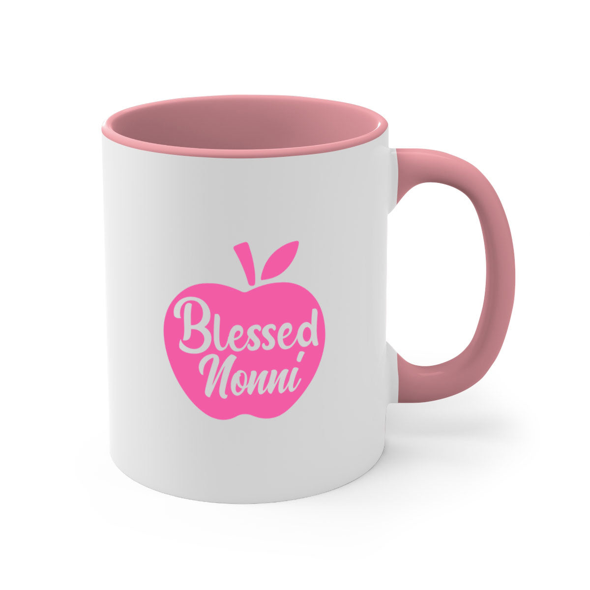 Blessed Nonni 58# Mug featuring a two-tone design with a colored handle and glossy finish, available in multiple colors.