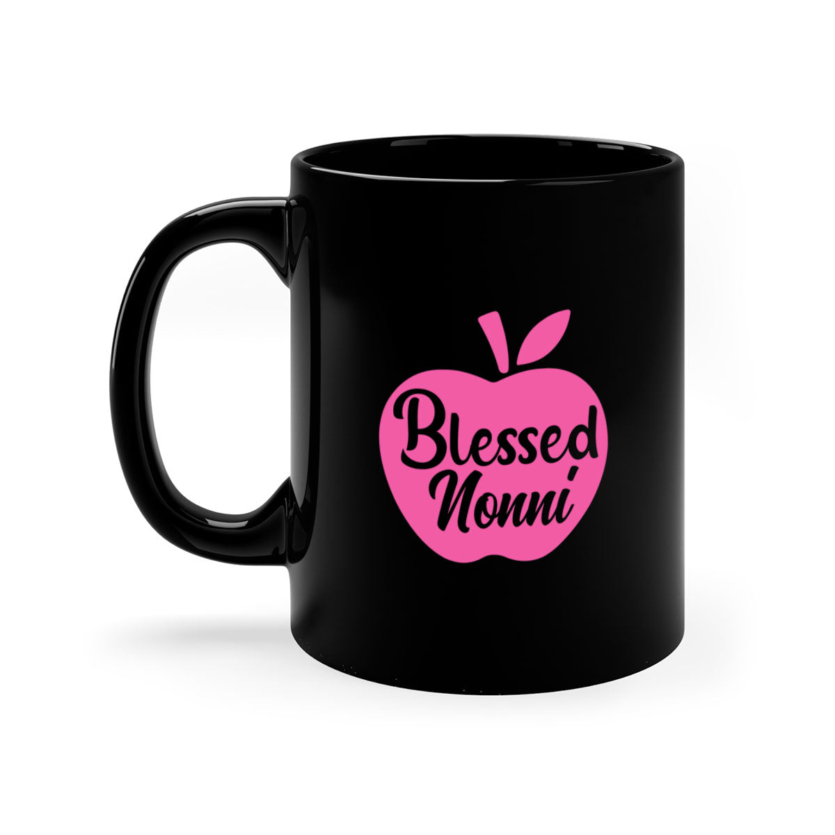 Blessed Nonni 58# Mug featuring a two-tone design with a colored handle and glossy finish, available in multiple colors.