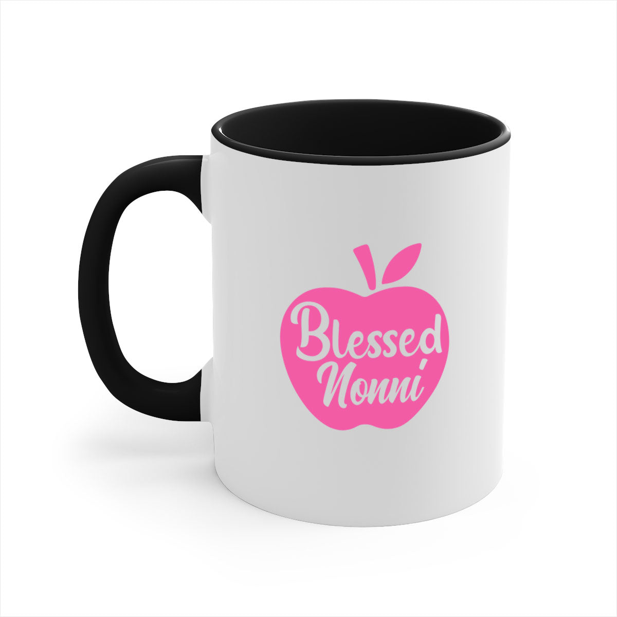 Blessed Nonni 58# Mug featuring a two-tone design with a colored handle and glossy finish, available in multiple colors.