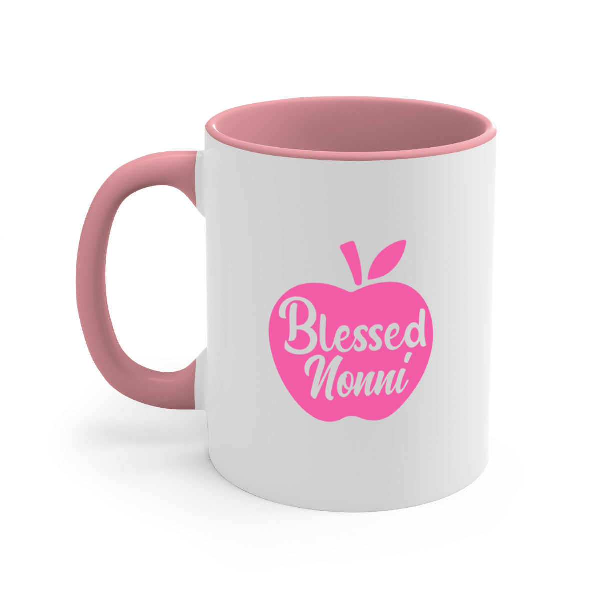 Blessed Nonni 58# Mug featuring a two-tone design with a colored handle and glossy finish, available in multiple colors.