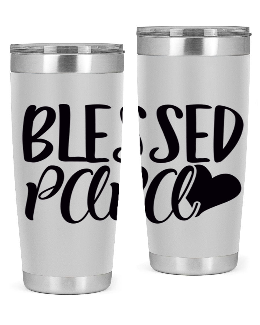 Blessed Papa 70# Tumbler in stainless steel with a stylish design, perfect for keeping drinks hot or cold.