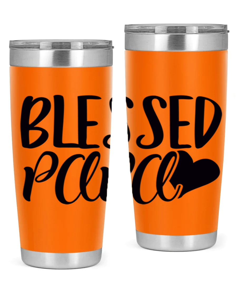 Blessed Papa 70# Tumbler in stainless steel with a stylish design, perfect for keeping drinks hot or cold.