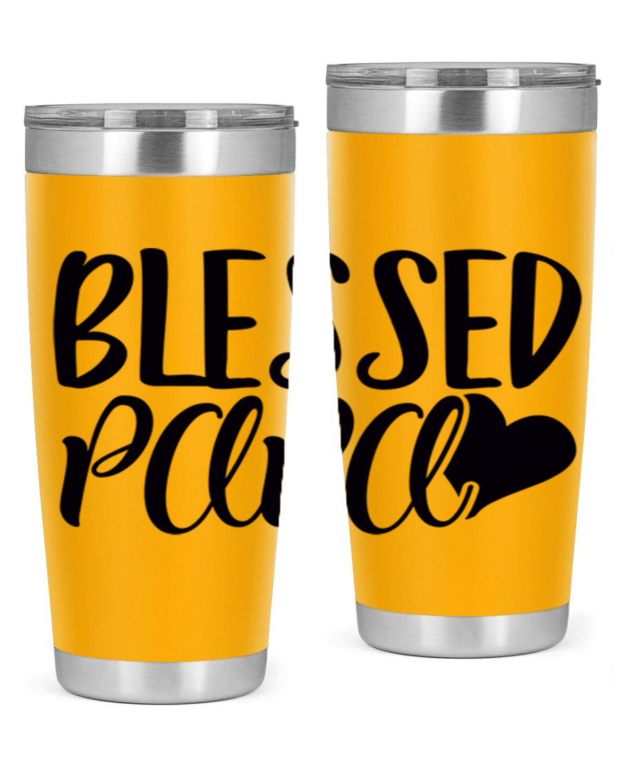 Blessed Papa 70# Tumbler in stainless steel with a stylish design, perfect for keeping drinks hot or cold.