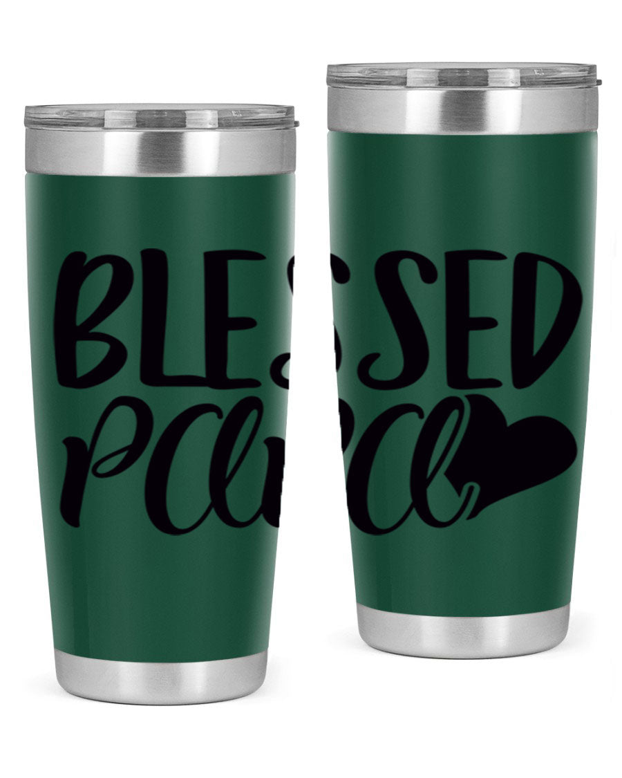 Blessed Papa 70# Tumbler in stainless steel with a stylish design, perfect for keeping drinks hot or cold.