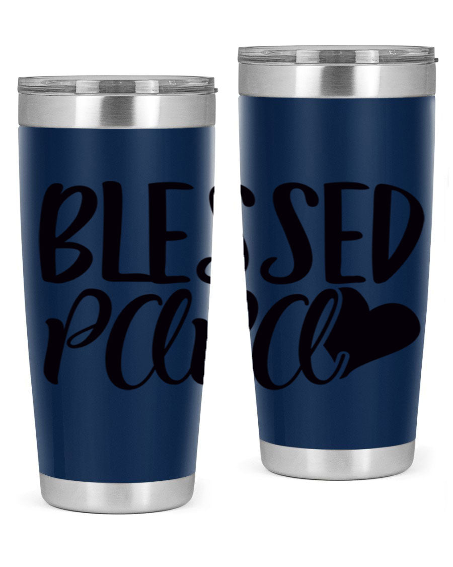 Blessed Papa 70# Tumbler in stainless steel with a stylish design, perfect for keeping drinks hot or cold.