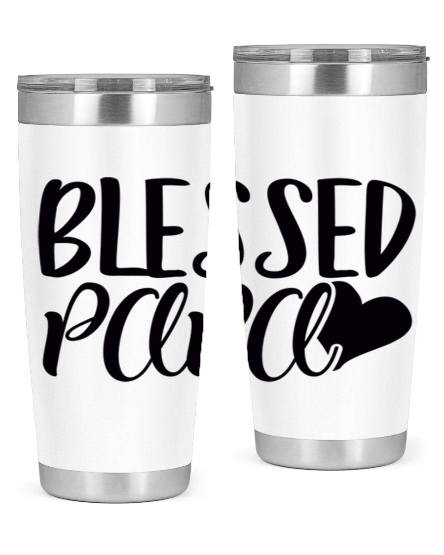 Blessed Papa 70# Tumbler in stainless steel with a stylish design, perfect for keeping drinks hot or cold.