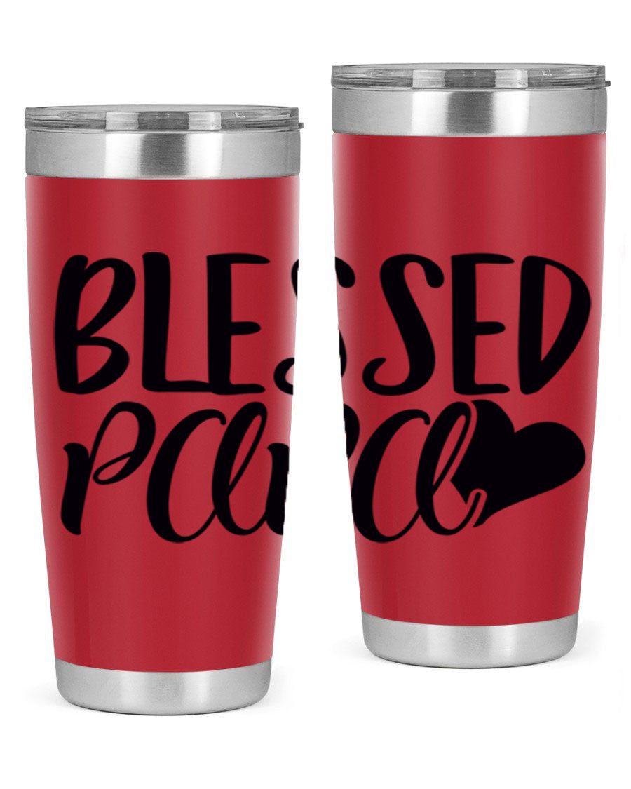 Blessed Papa 70# Tumbler in stainless steel with a stylish design, perfect for keeping drinks hot or cold.