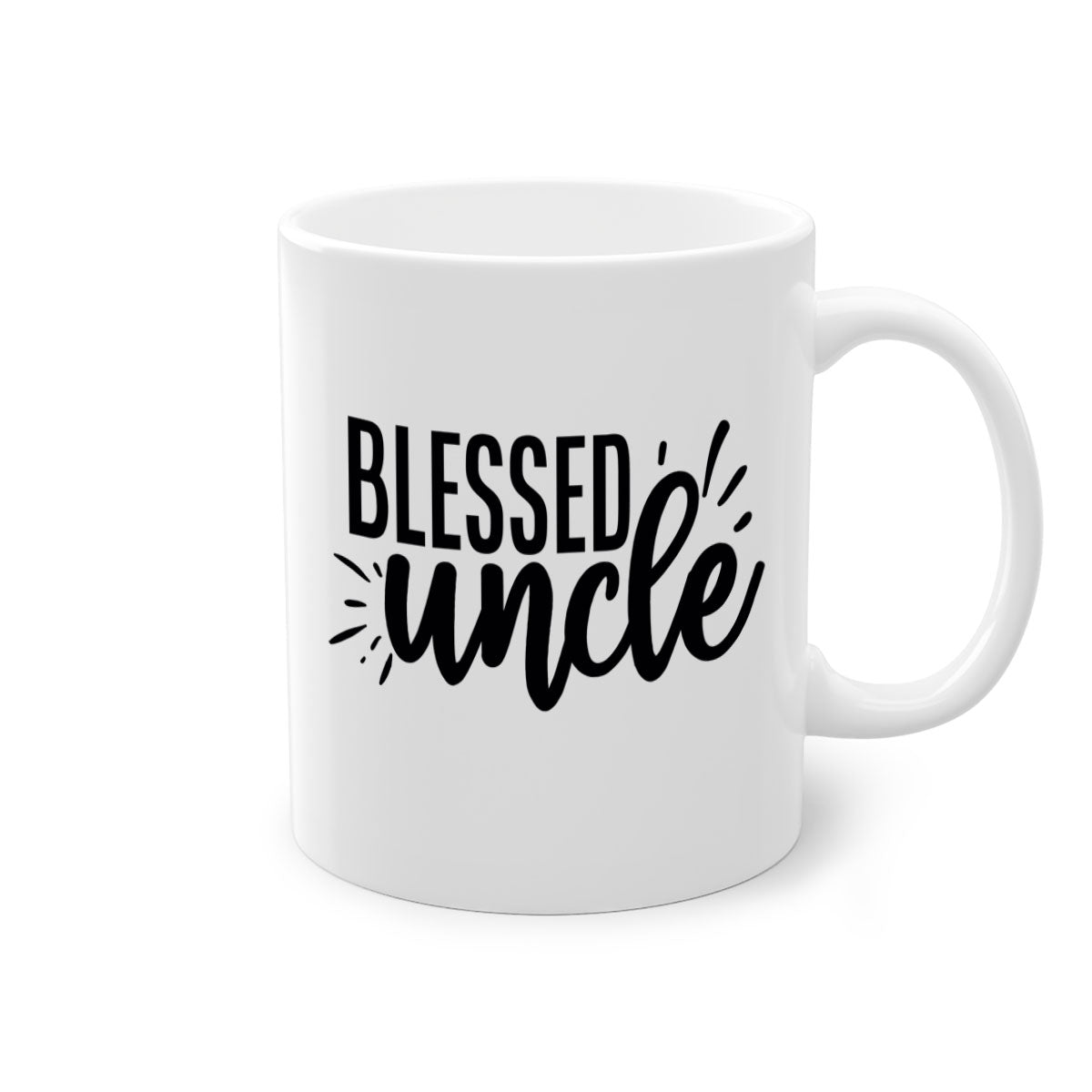 A stylish two-tone Blessed Uncle 2# Mug with a glossy finish, featuring a colored handle and interior, available in multiple colors.