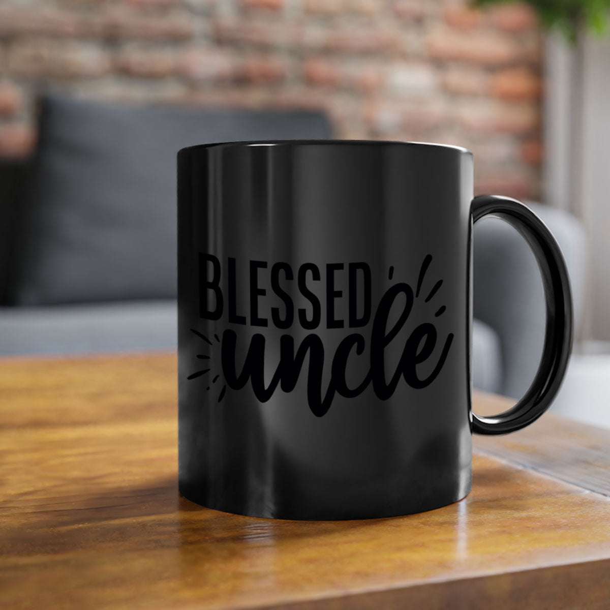 A stylish two-tone Blessed Uncle 2# Mug with a glossy finish, featuring a colored handle and interior, available in multiple colors.