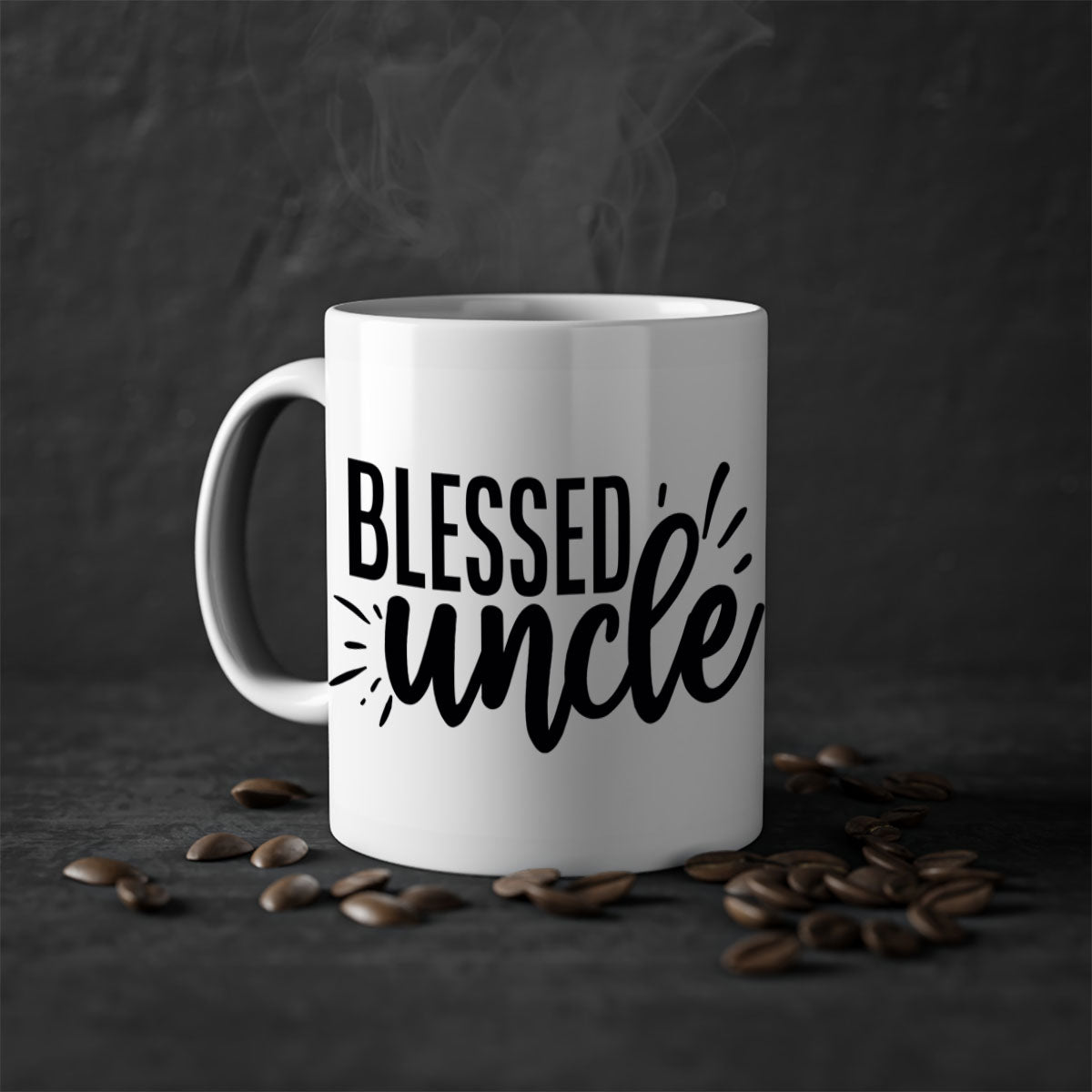 A stylish two-tone Blessed Uncle 2# Mug with a glossy finish, featuring a colored handle and interior, available in multiple colors.