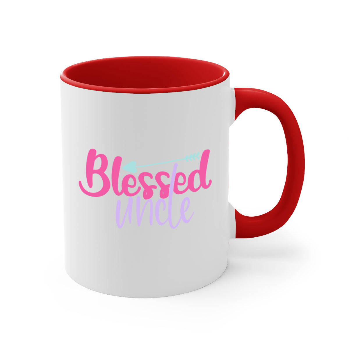 Blessed Uncle 3# Mug featuring a glossy finish with a colored handle and interior, available in multiple colors and sizes.