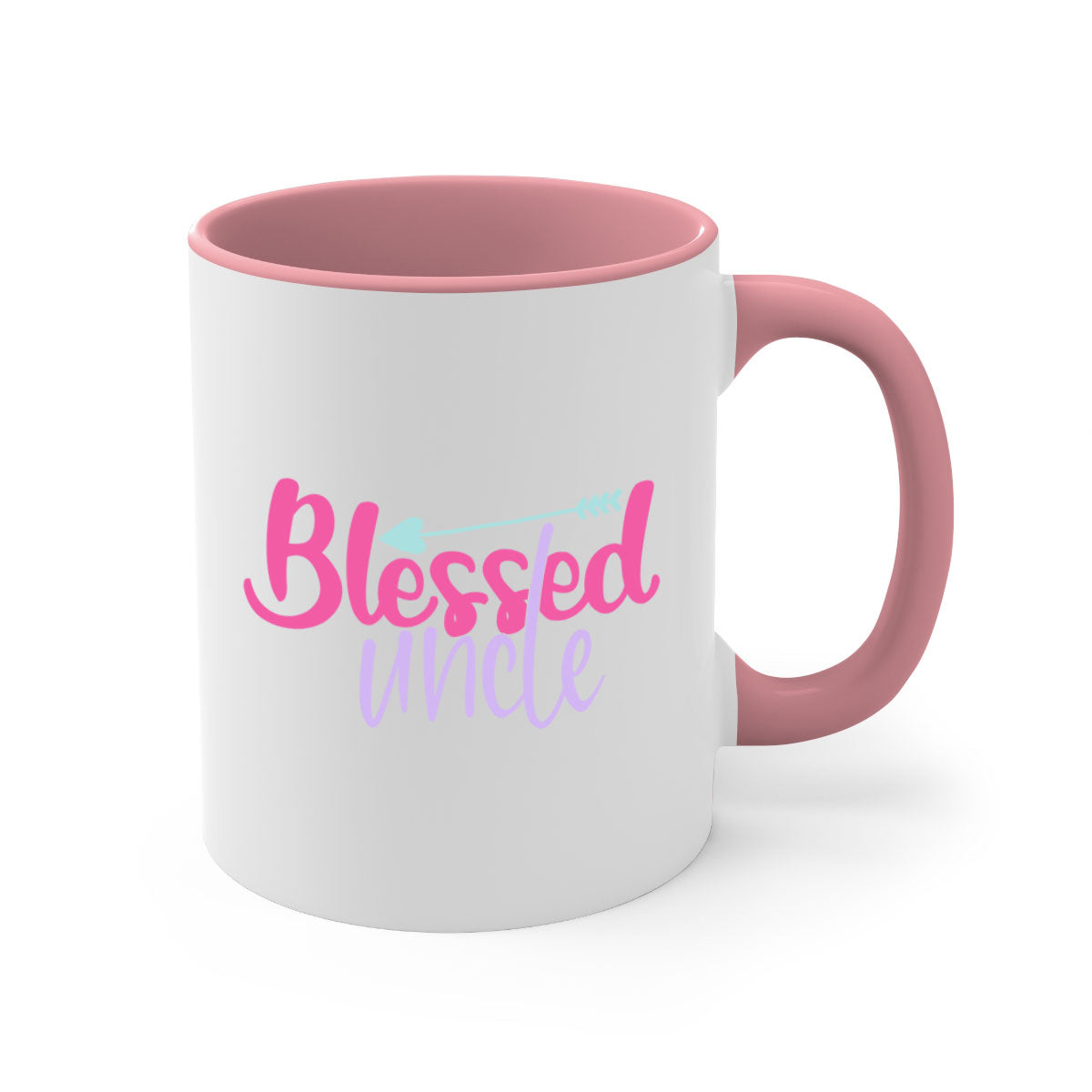 Blessed Uncle 3# Mug featuring a glossy finish with a colored handle and interior, available in multiple colors and sizes.