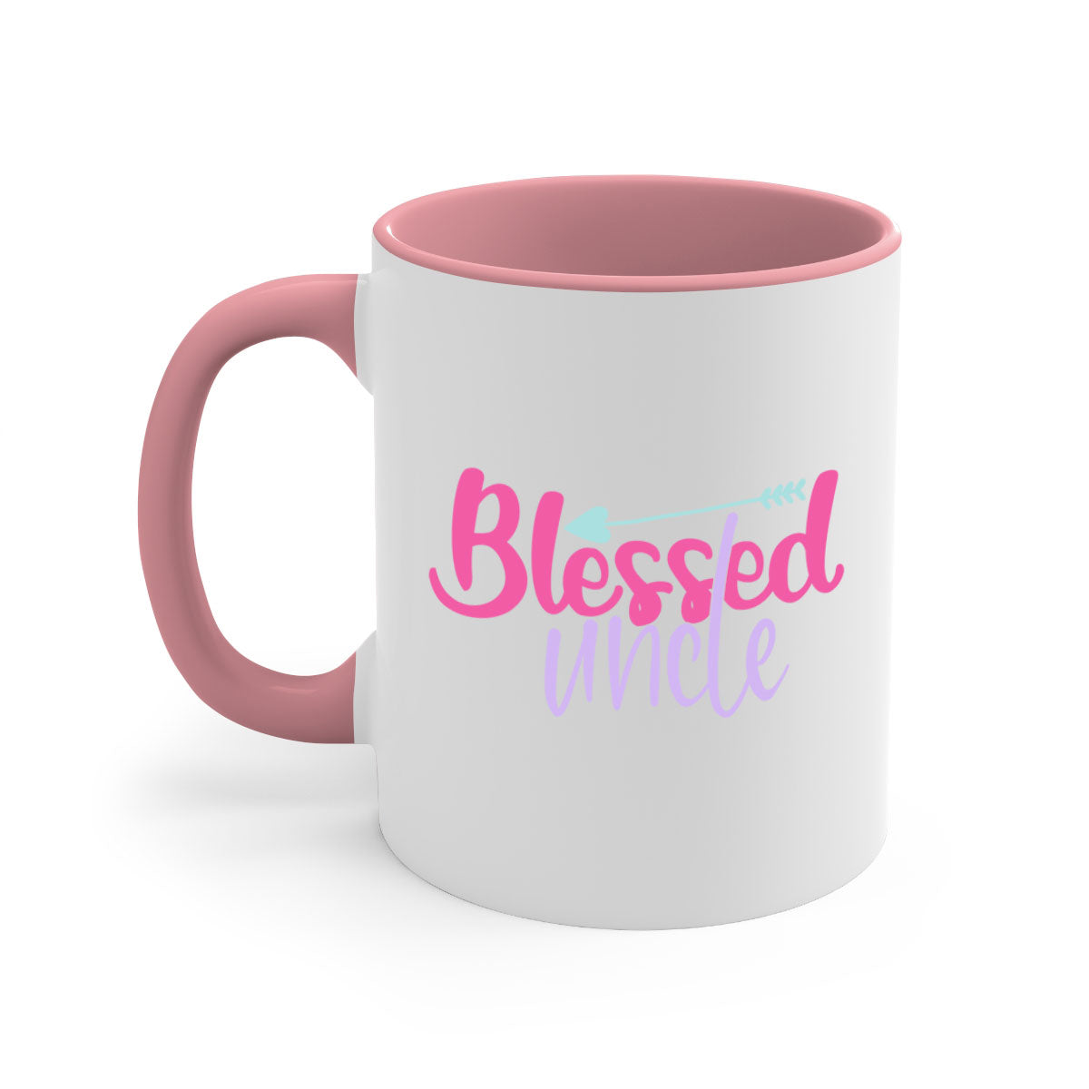 Blessed Uncle 3# Mug featuring a glossy finish with a colored handle and interior, available in multiple colors and sizes.