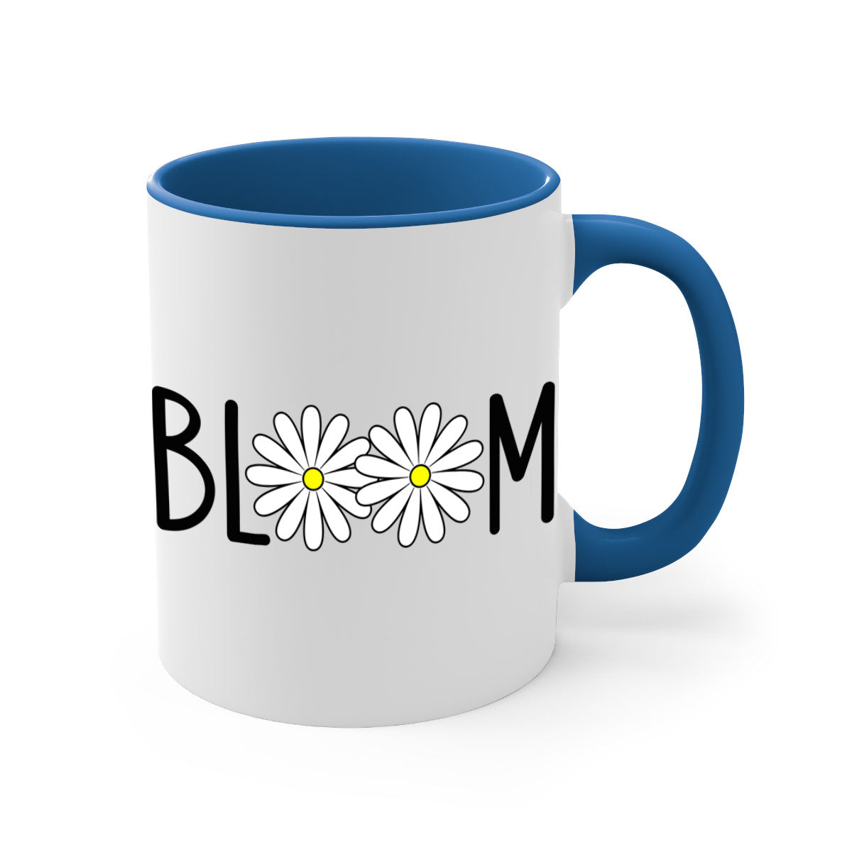 Bloom flowers72# Mug featuring a two-tone design with a colored handle and glossy finish, available in multiple colors.