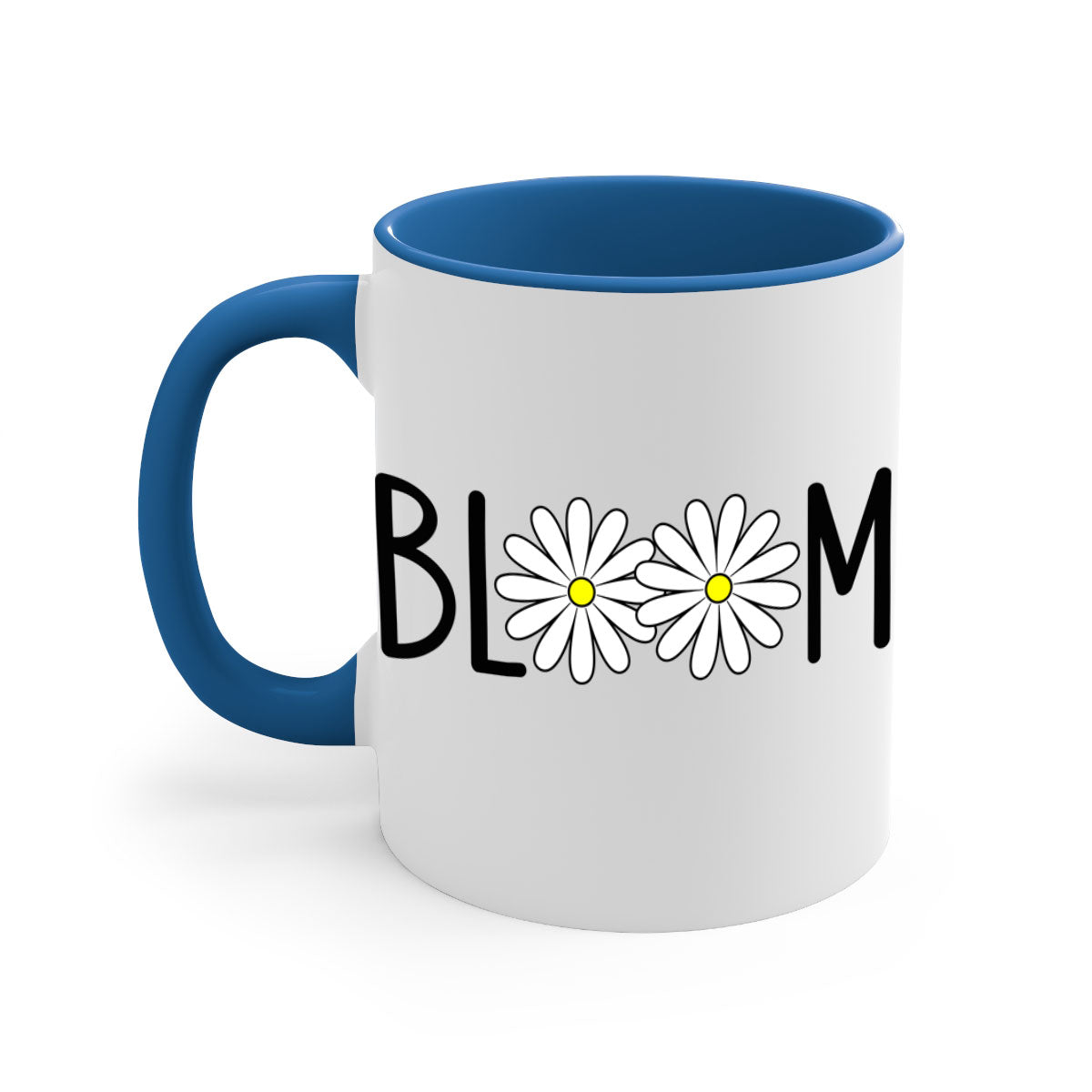 Bloom flowers72# Mug featuring a two-tone design with a colored handle and glossy finish, available in multiple colors.