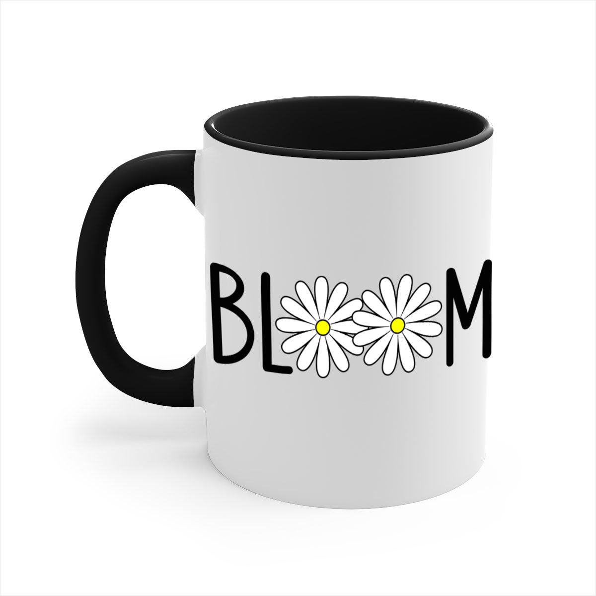 Bloom flowers72# Mug featuring a two-tone design with a colored handle and glossy finish, available in multiple colors.