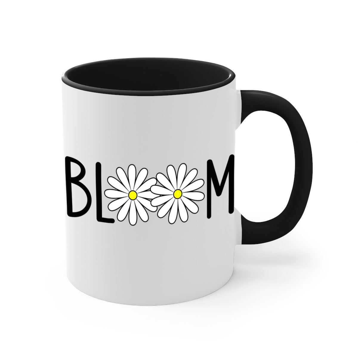 Bloom flowers72# Mug featuring a two-tone design with a colored handle and glossy finish, available in multiple colors.