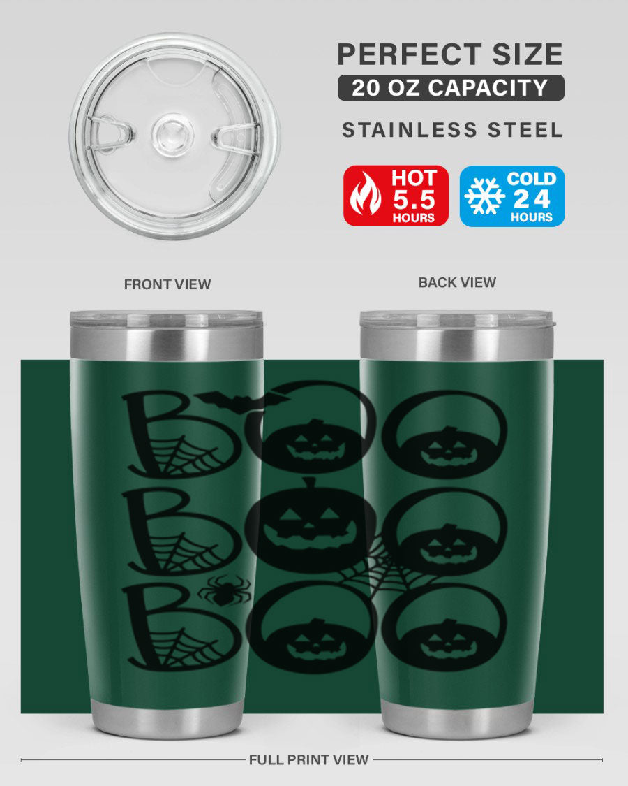 Boo boo boo 88# Halloween Tumbler in 20oz and 30oz sizes, featuring a festive design and stainless steel construction.