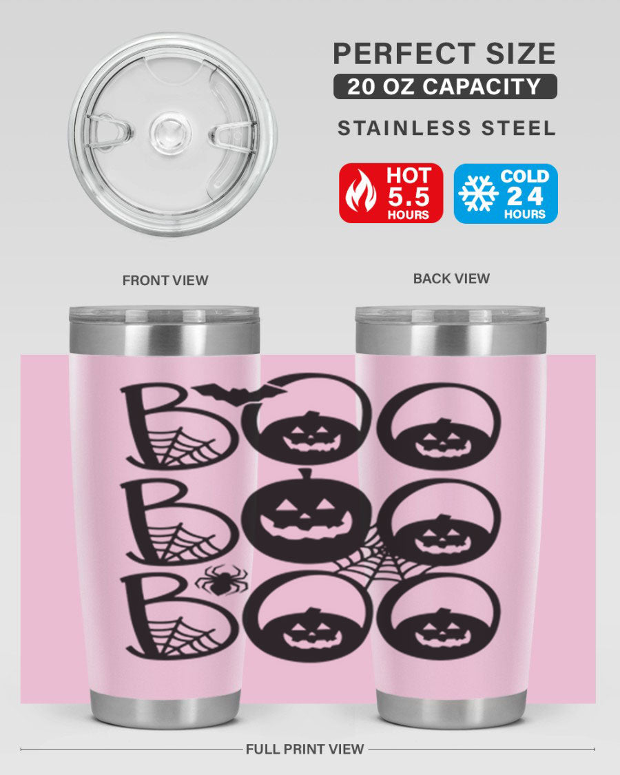 Boo boo boo 88# Halloween Tumbler in 20oz and 30oz sizes, featuring a festive design and stainless steel construction.