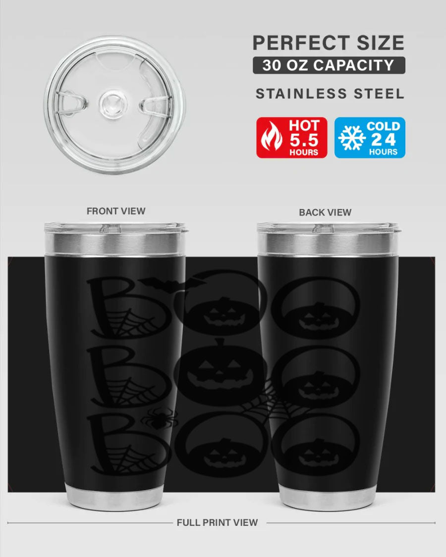 Boo boo boo 88# Halloween Tumbler in 20oz and 30oz sizes, featuring a festive design and stainless steel construction.