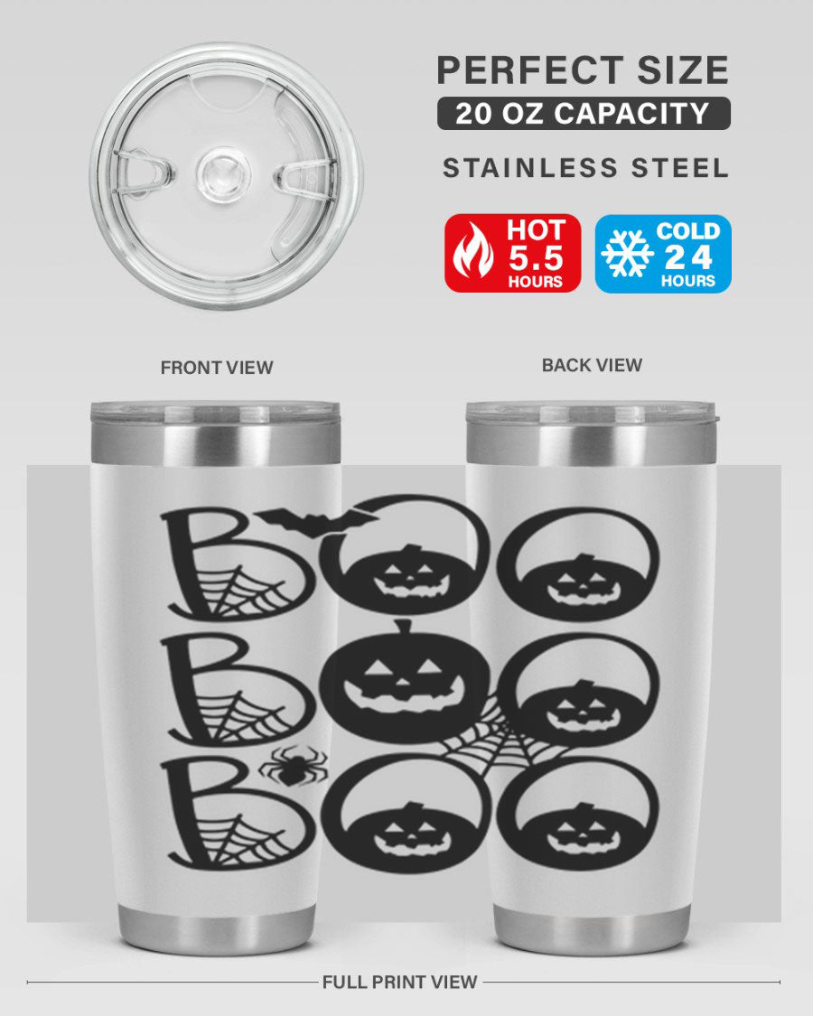 Boo boo boo 88# Halloween Tumbler in 20oz and 30oz sizes, featuring a festive design and stainless steel construction.